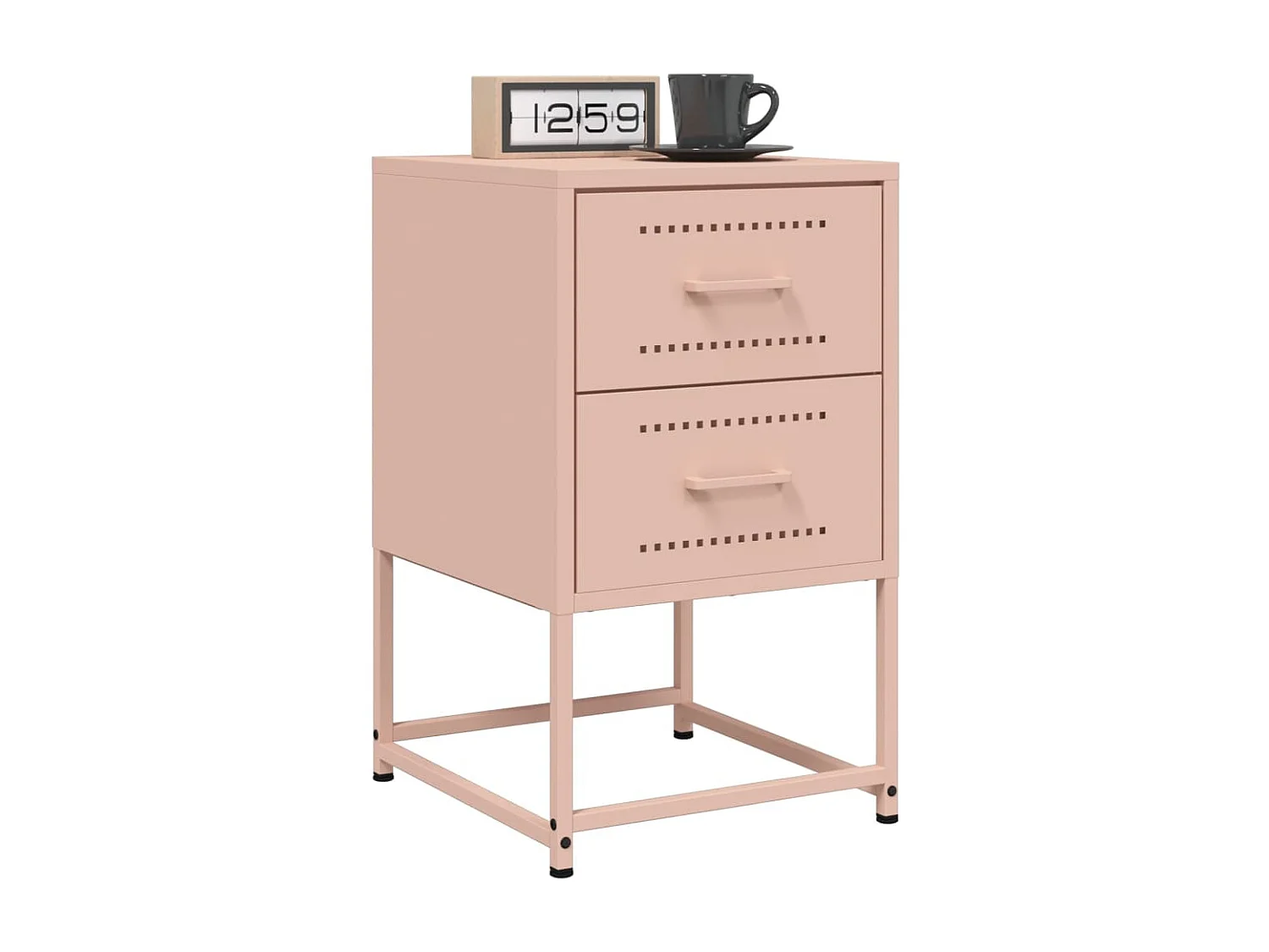 Trieste  Tables de chevet 2 pcs rose 36x39x60,5 cm acier