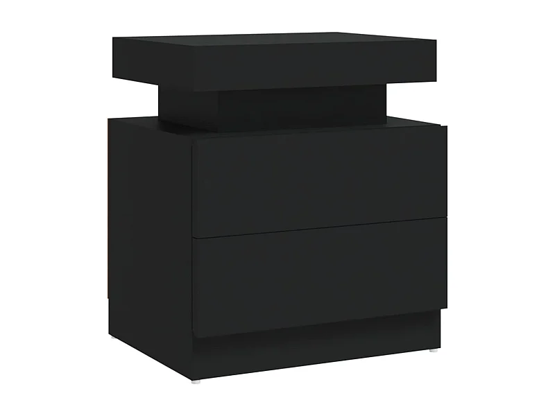 Reinir  Table de chevet Noir 45x35x52 cm Aggloméré