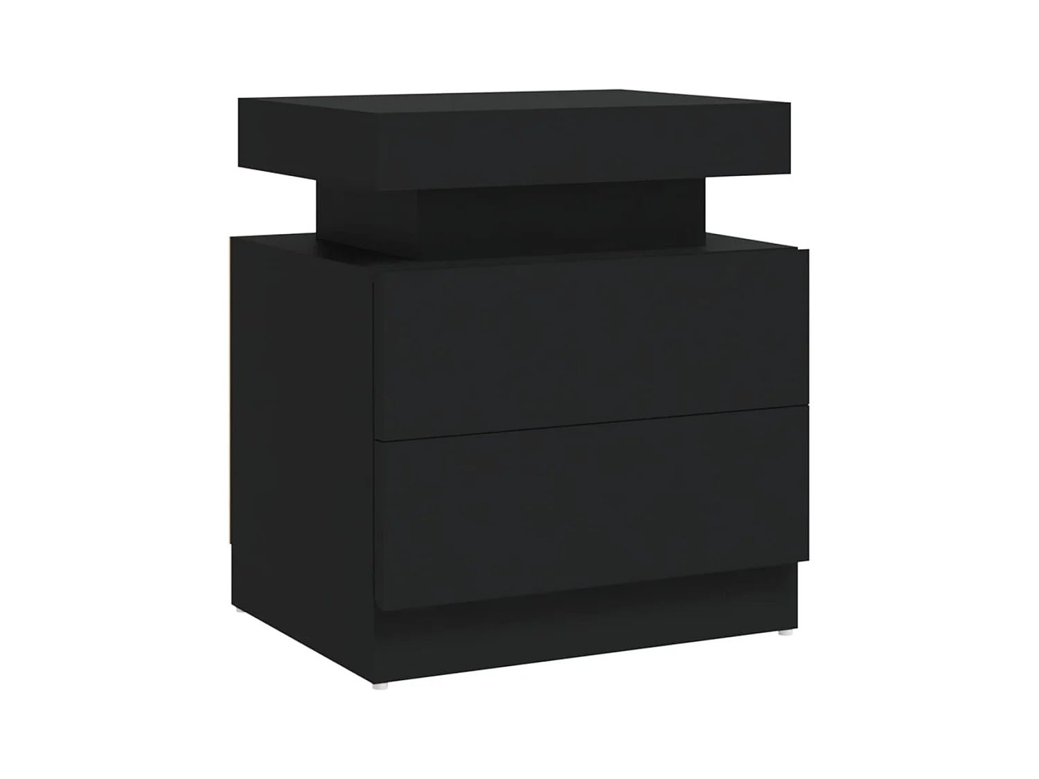 Reinir  Table de chevet Noir 45x35x52 cm Aggloméré