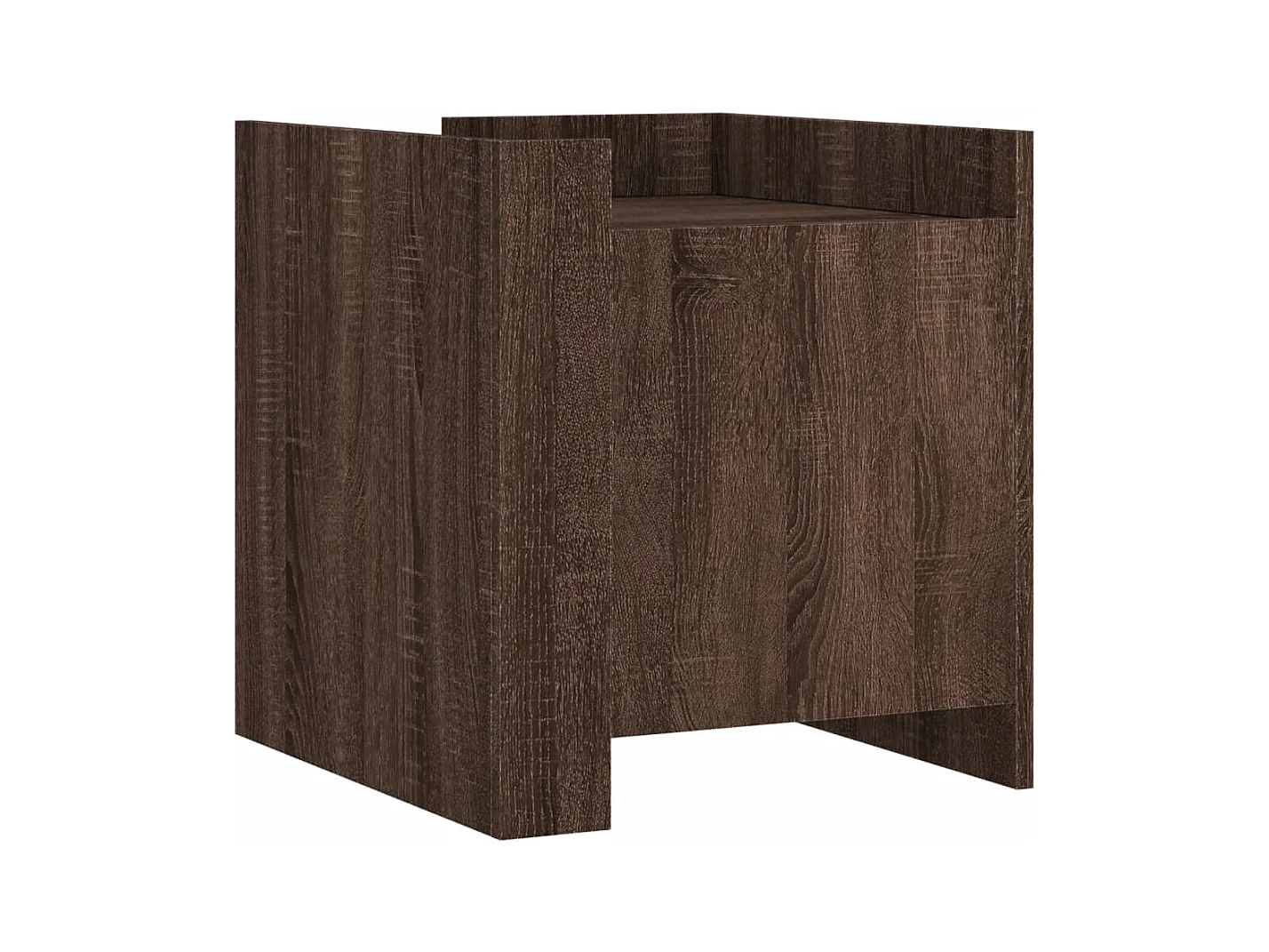 Jarnor  Table de chevet chêne marron 45x50x50 cm bois d’ingénierie