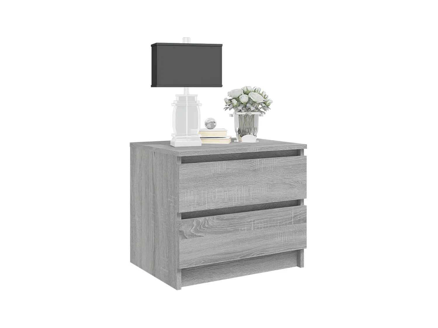 Weldon Spring  Table de chevet Sonoma gris 50x39x43,5 cm Bois d'ingénierie