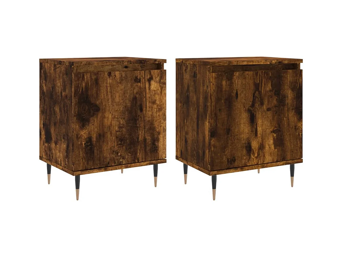 Felina  Tables de chevet 2 pcs chêne fumé 40x30x50 cm bois d'ingénierie