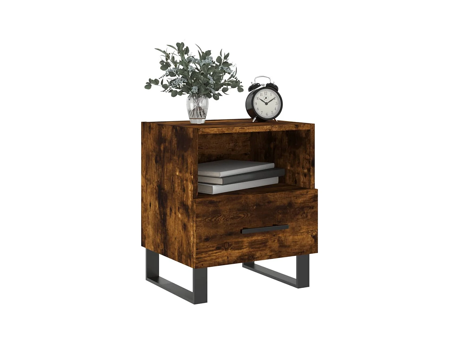 Bruni  Tables de chevet 2pcs chêne fumé 40x35x47,5cm bois d’ingénierie