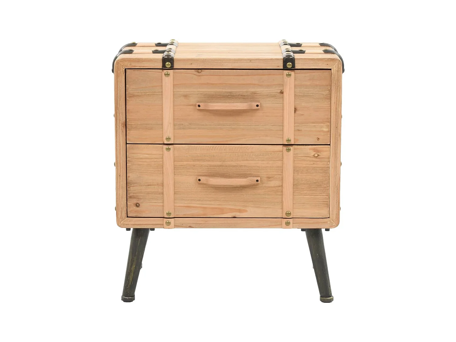 Garden Furniture -  Comodino in Legno Massello di Abete 50x35x57 cm