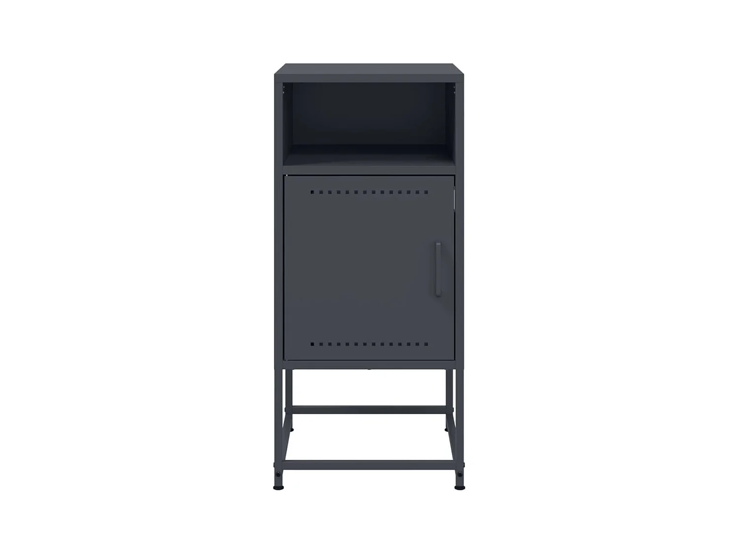 Jacek  Table de chevet anthracite 36x39x78 cm acier