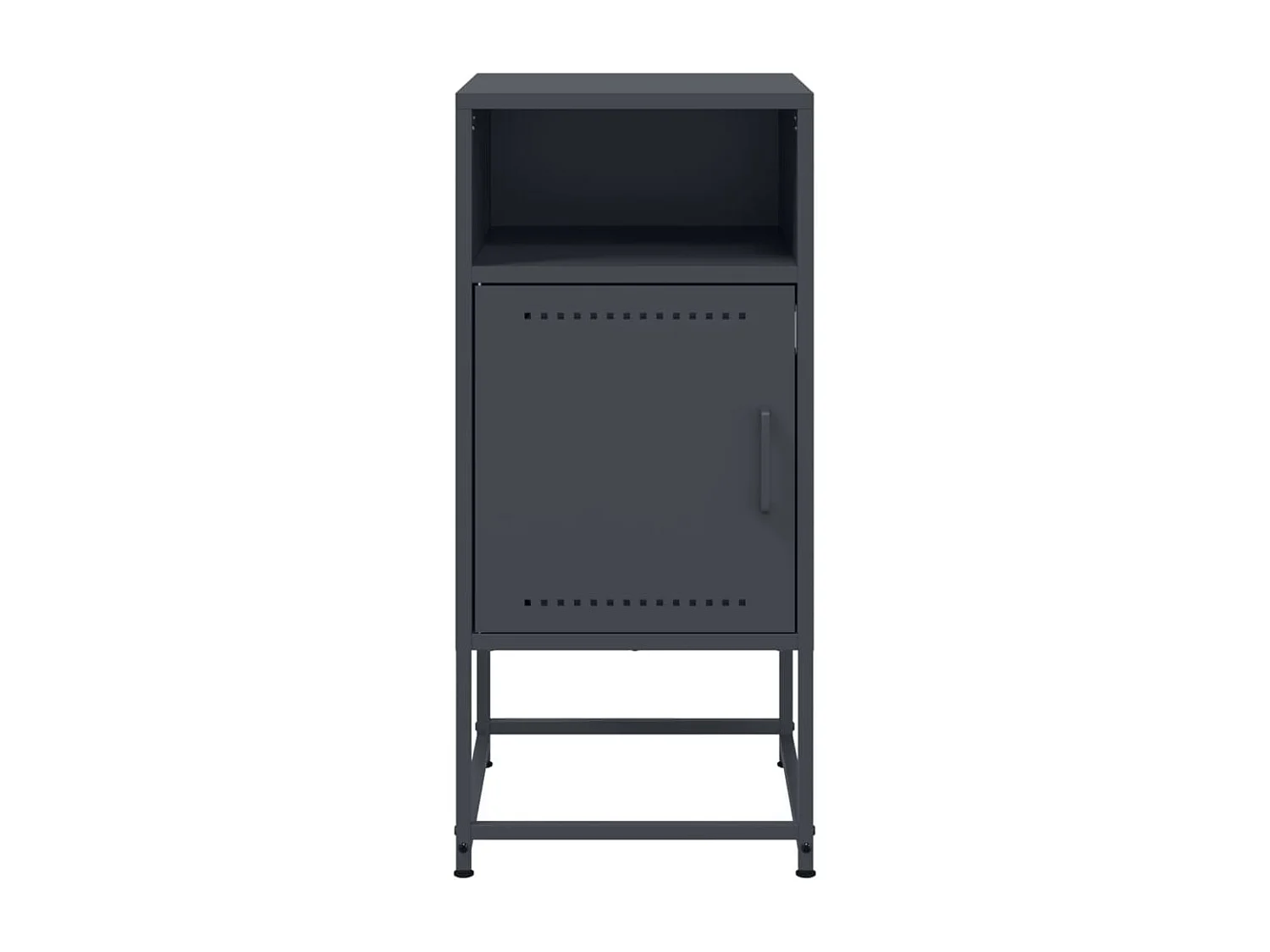 Jacek  Table de chevet anthracite 36x39x78 cm acier