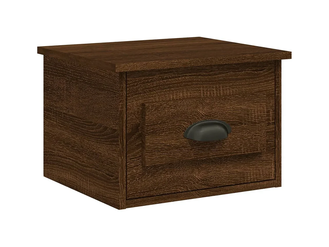 Boven-Leeuwen  Table de chevet murale chêne marron 41,5x36x28 cm