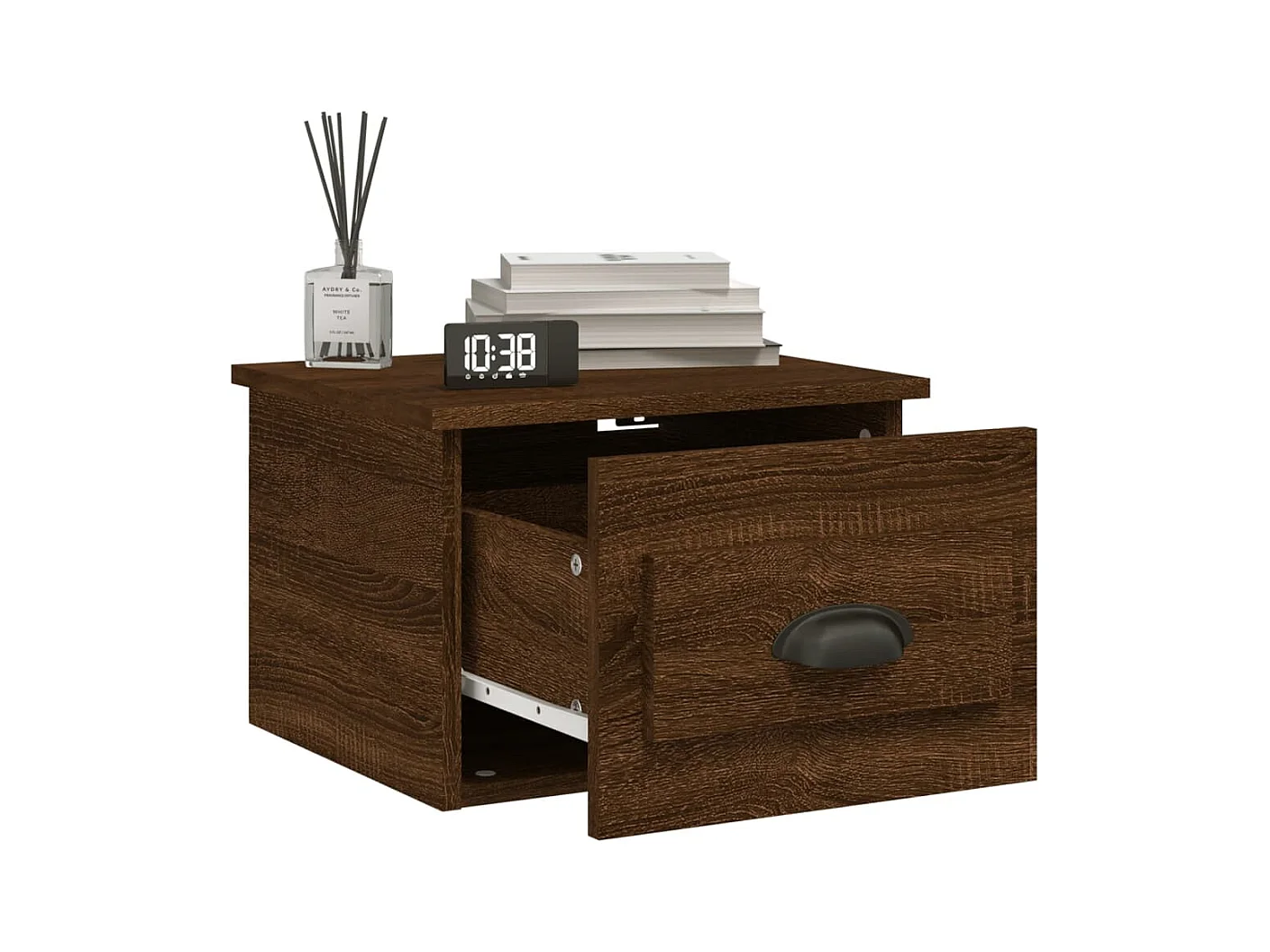 Boven-Leeuwen  Table de chevet murale chêne marron 41,5x36x28 cm