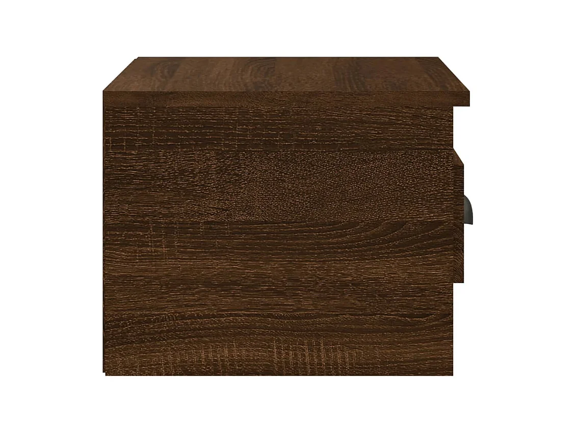 Boven-Leeuwen  Table de chevet murale chêne marron 41,5x36x28 cm