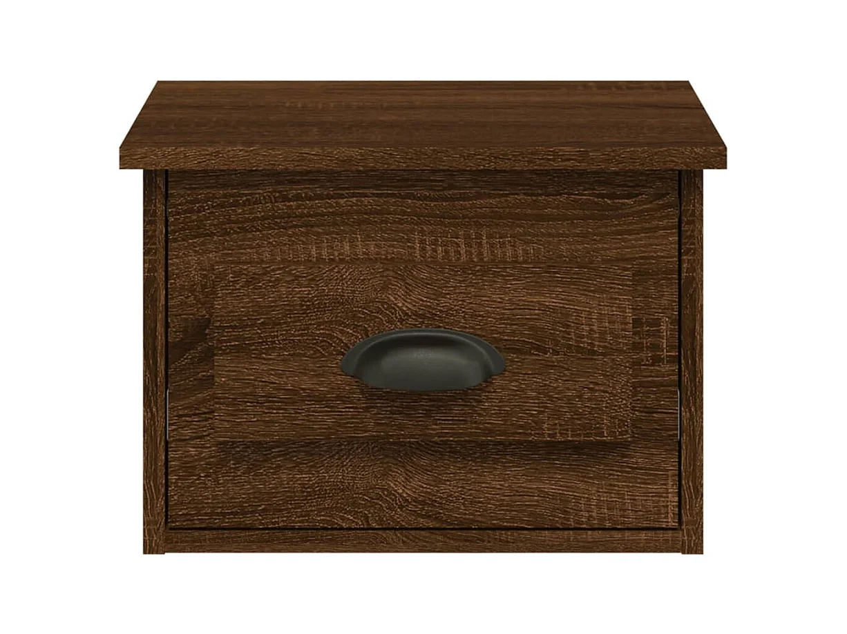 Boven-Leeuwen  Table de chevet murale chêne marron 41,5x36x28 cm