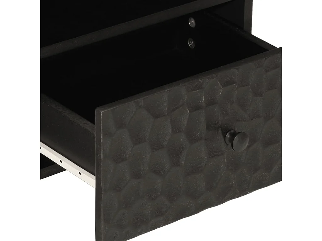 Helena-West Helena  Tables de chevet 2 pcs noir 40x33x46 cm bois de manguier solide