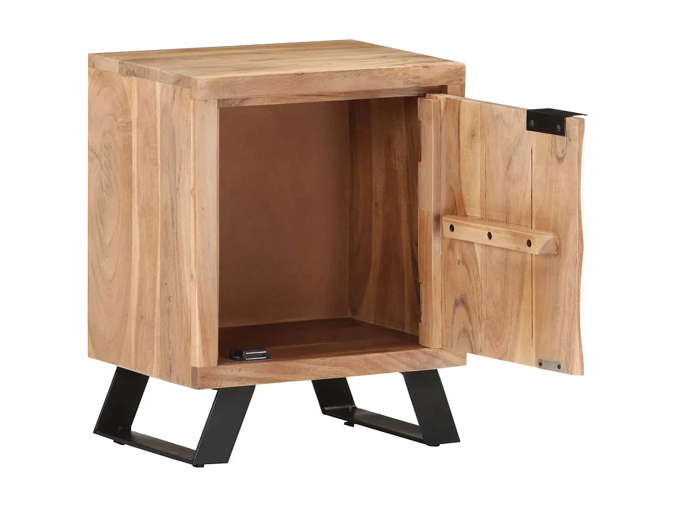 Garden Furniture -  Comodino 40x30x50 cm in Legno Massello di Acacia con Bordi Vivi