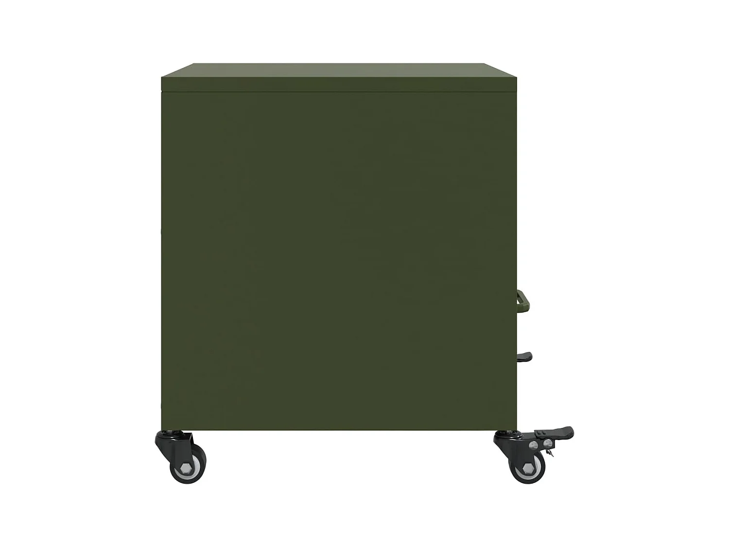 Evalara  Table de chevet vert olive 36x39x43,5 cm acier