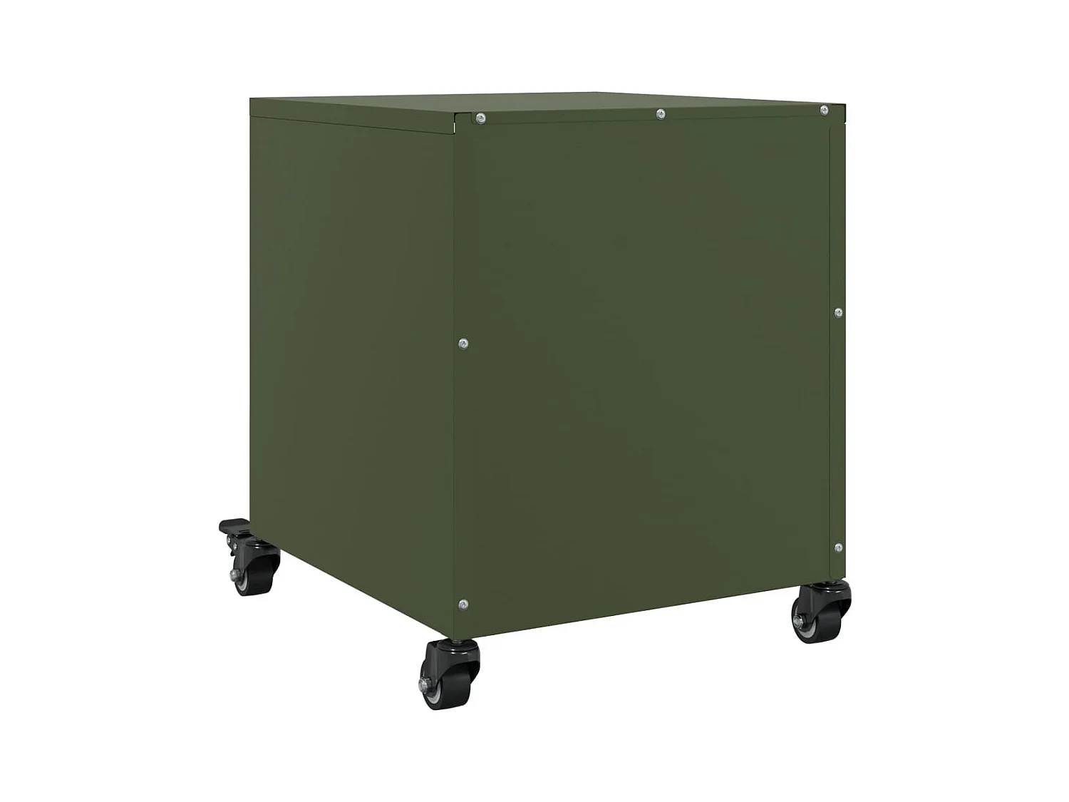 Evalara  Table de chevet vert olive 36x39x43,5 cm acier