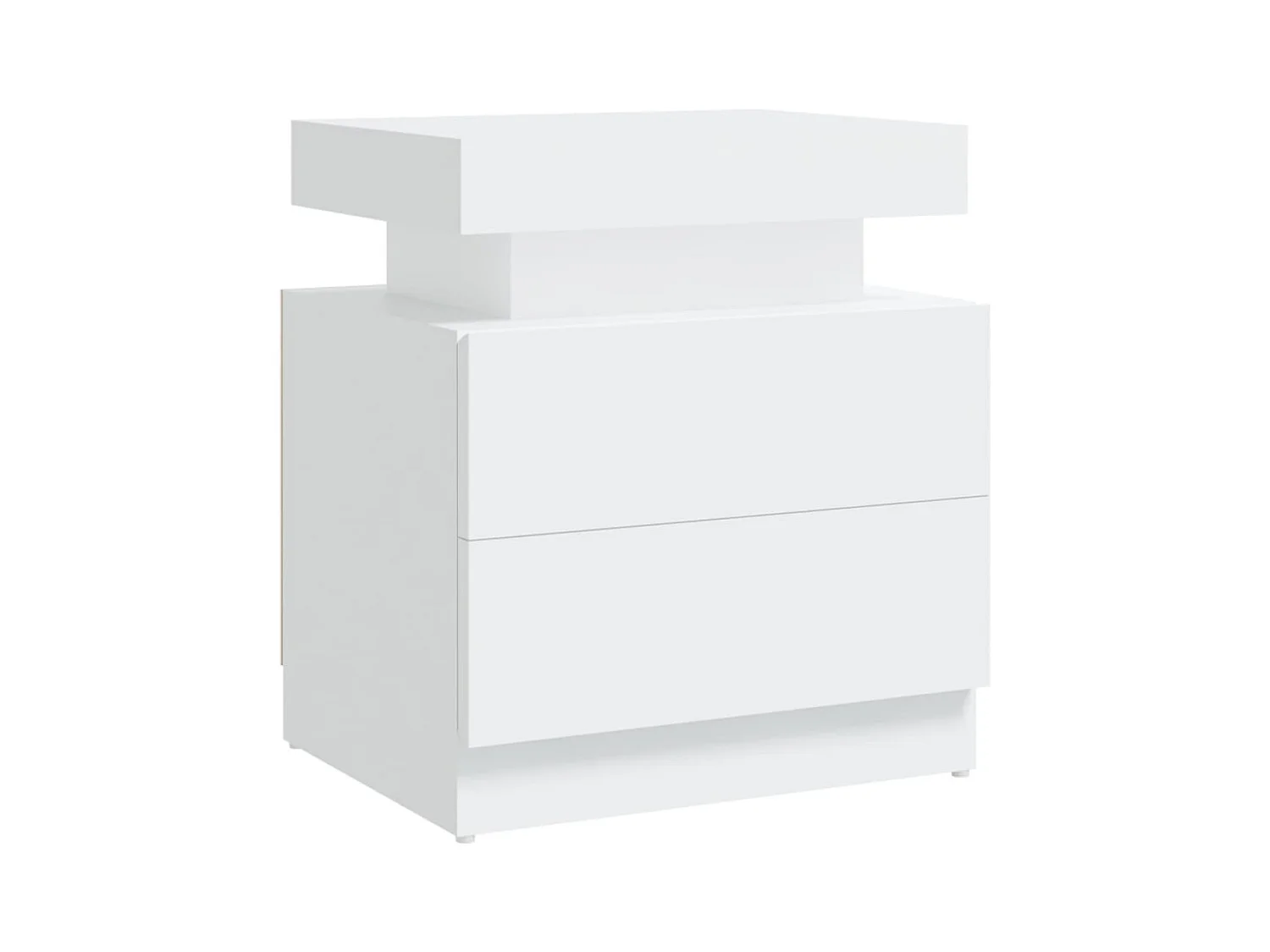 Reinir  Table de chevet Blanc 45x35x52 cm Aggloméré