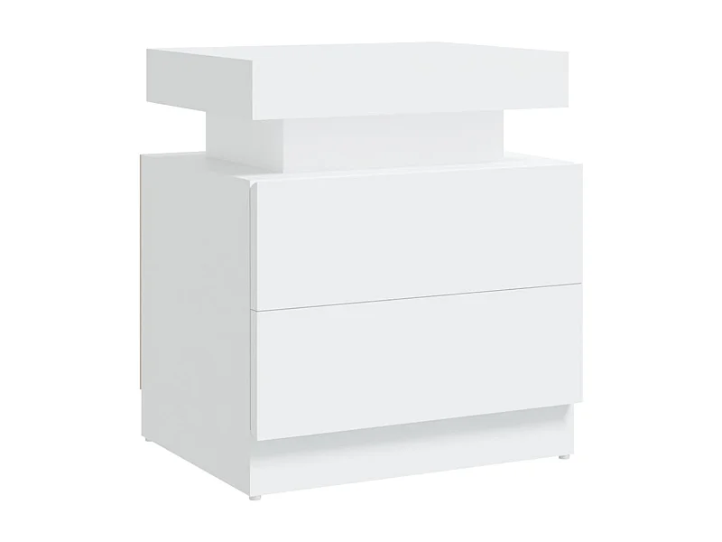 Reinir  Table de chevet Blanc 45x35x52 cm Aggloméré