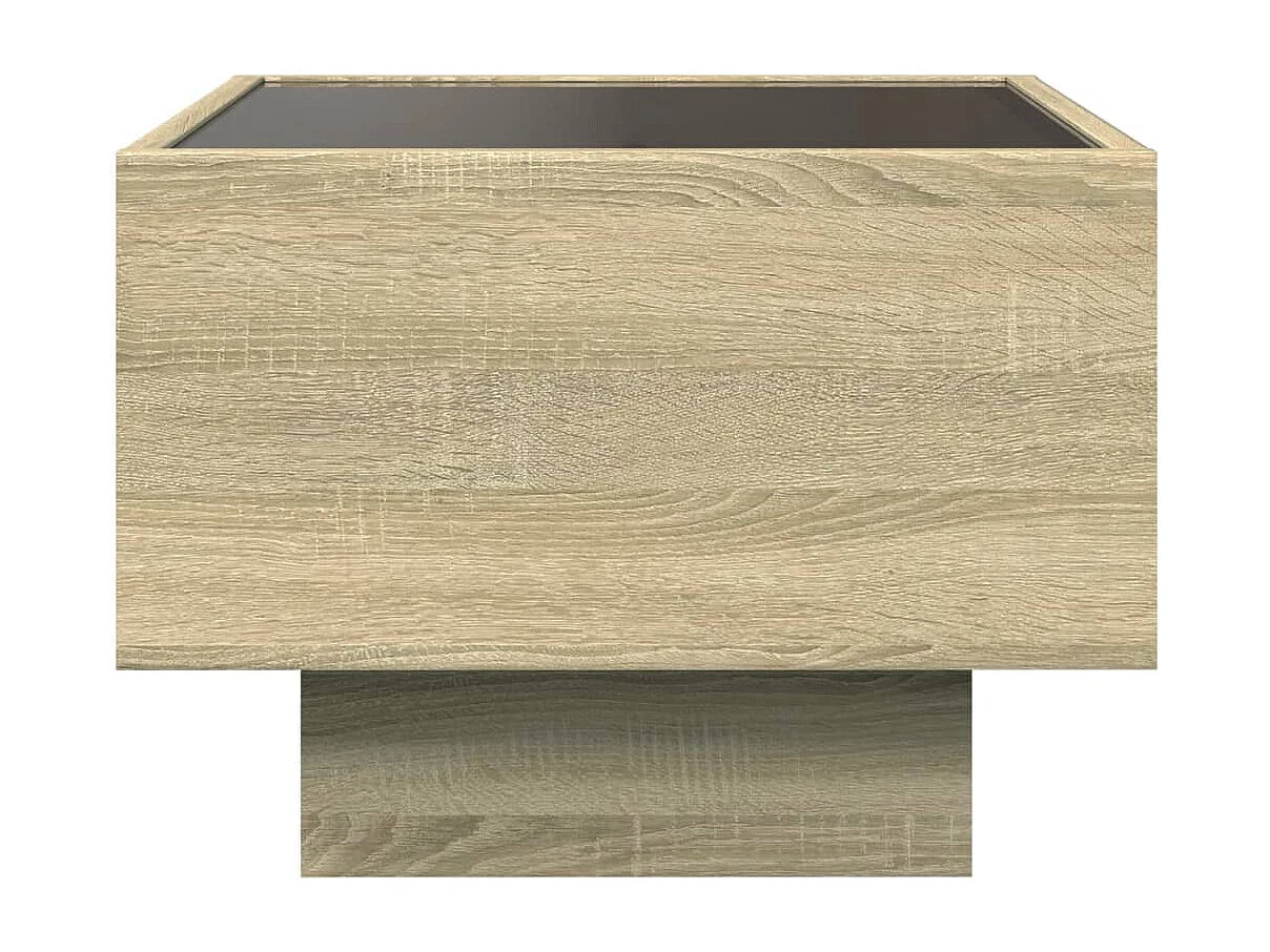 Myrla  Table de chevet avec LED infini chêne sonoma 40x40x30 cm