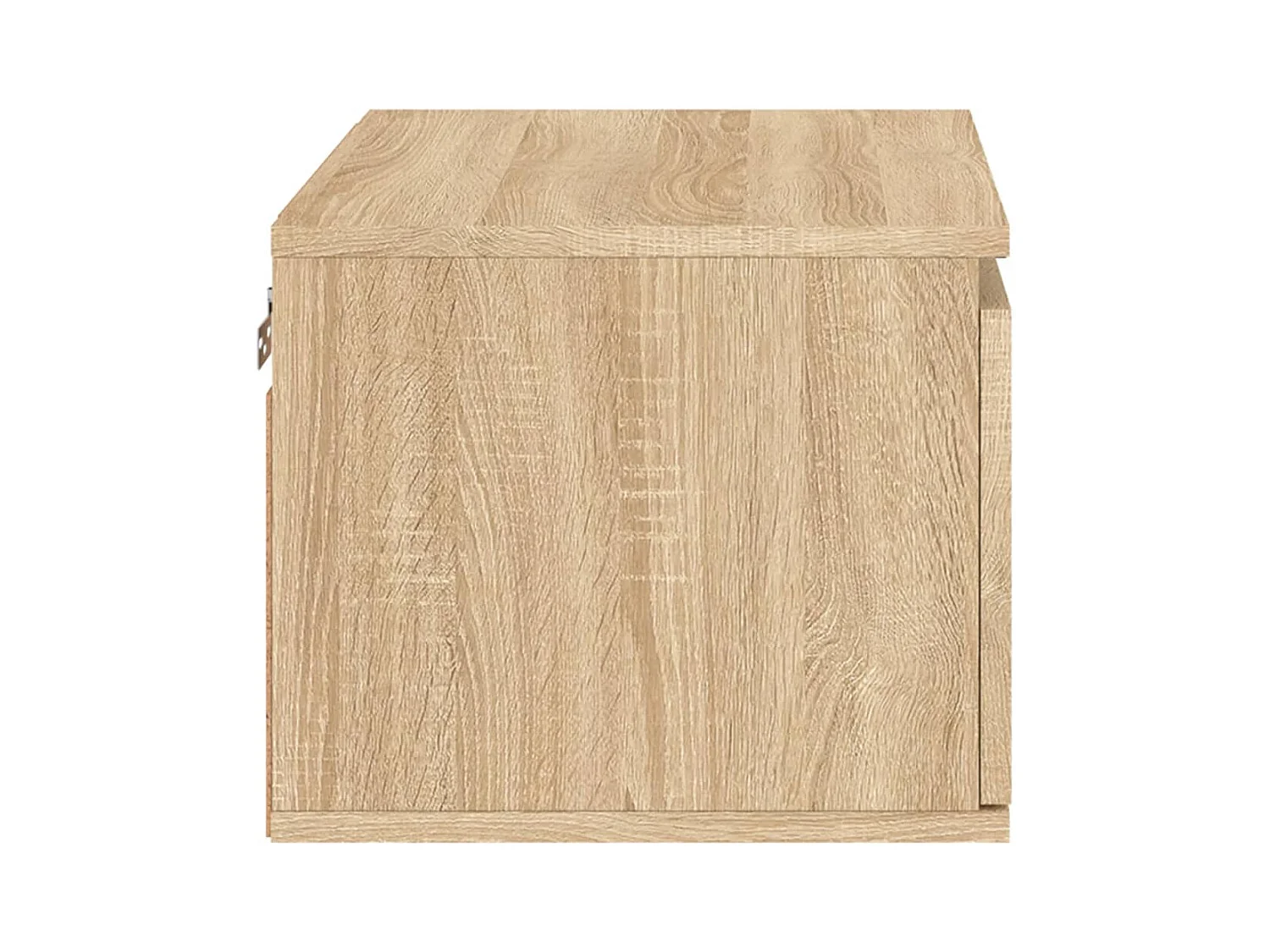 Vibeke  Table de chevet murale avec lumières LED chêne sonoma