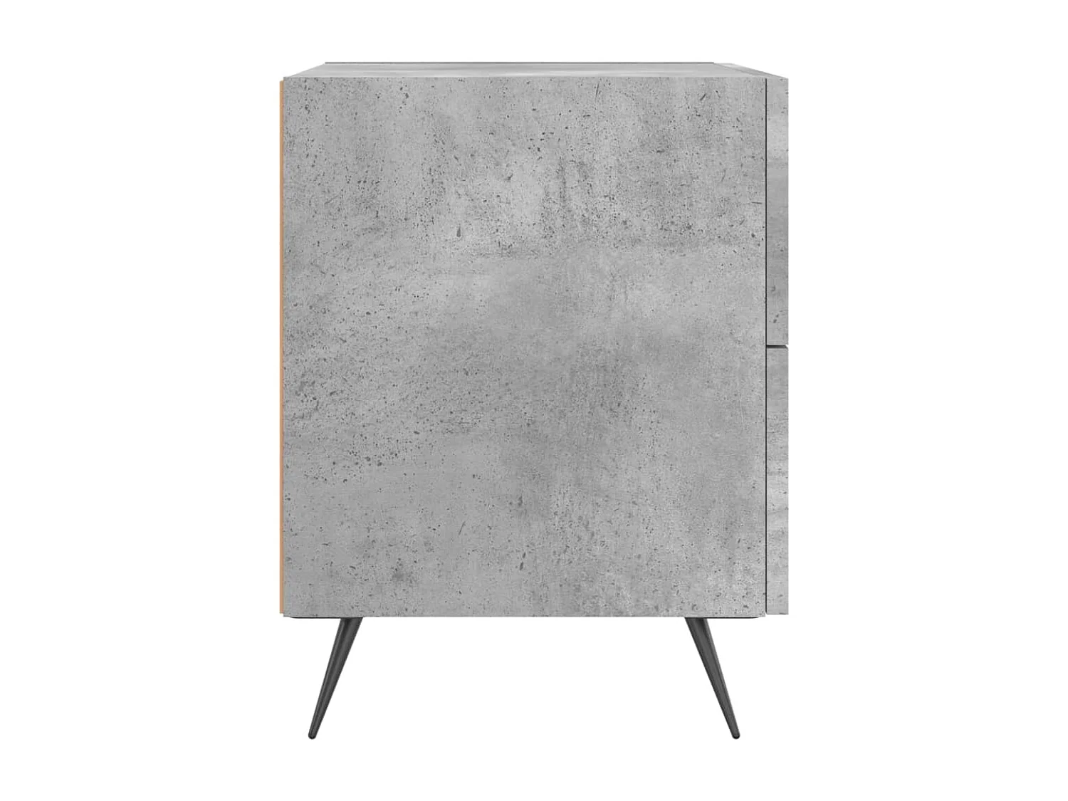Yvella  Comodino Grigio Cemento 40x35x47,5 cm in Legno Multistrato