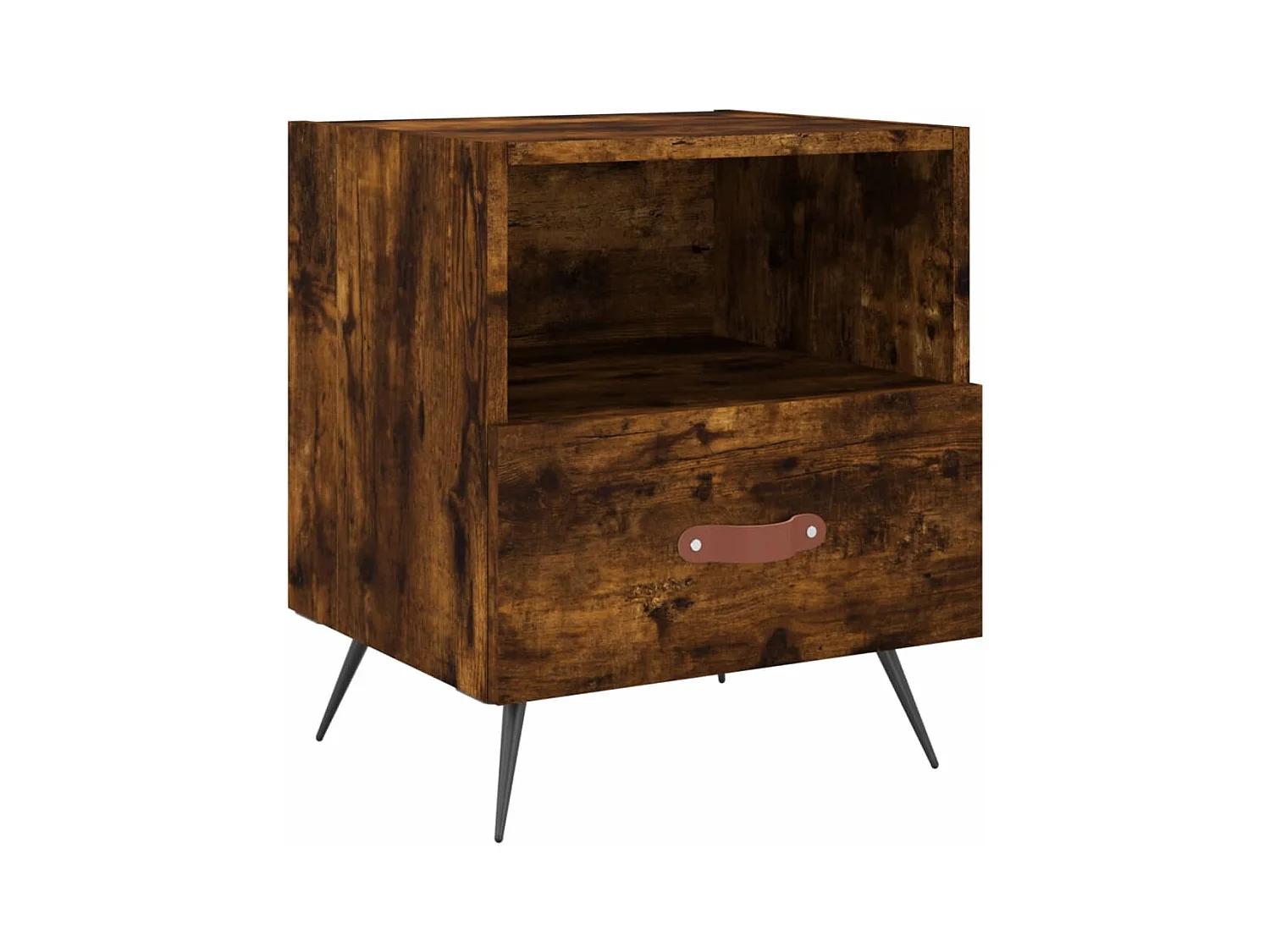 Cala  Table de chevet chêne fumé 40x35x47,5 cm bois d’ingénierie