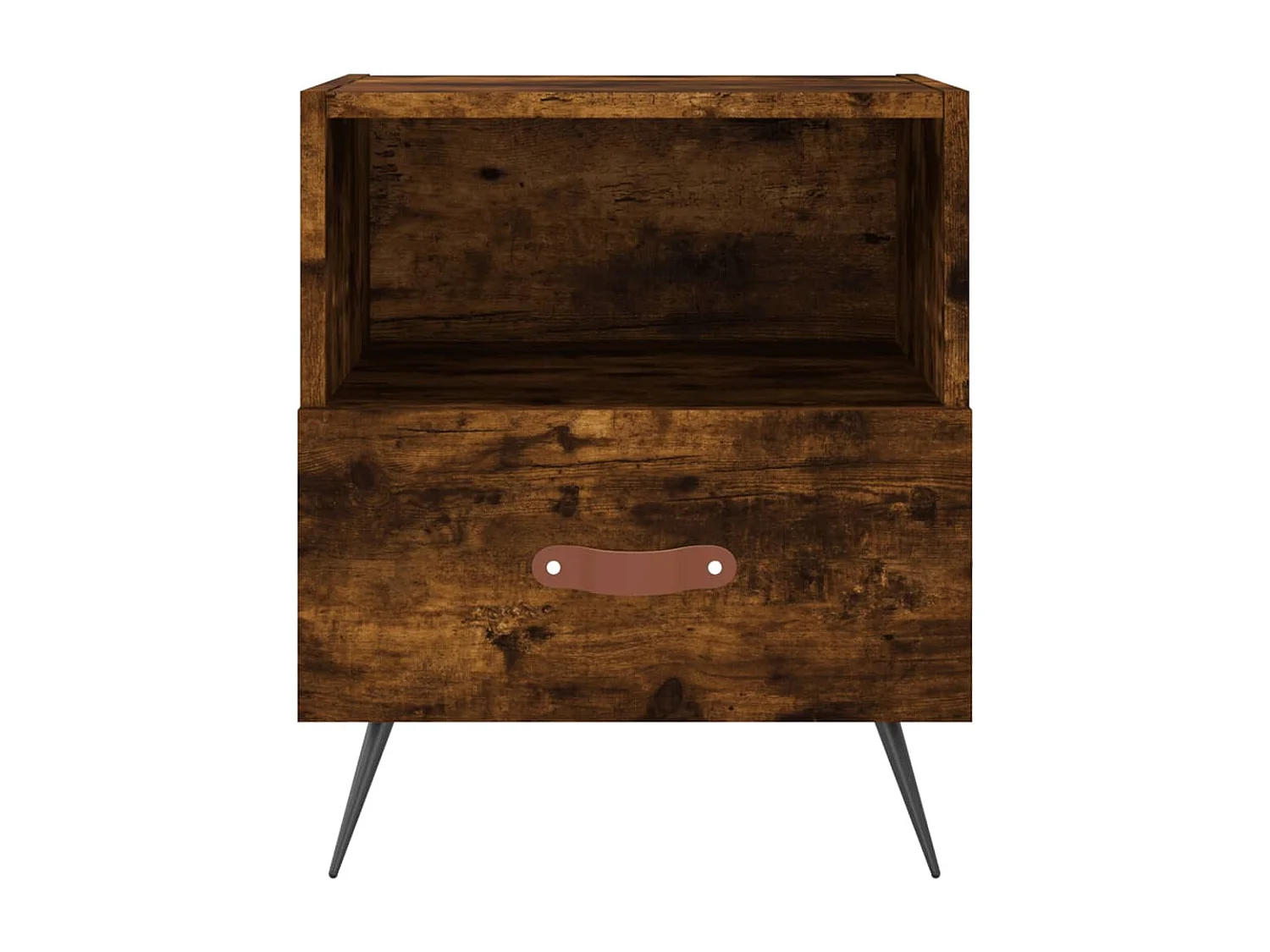 Cala  Table de chevet chêne fumé 40x35x47,5 cm bois d’ingénierie