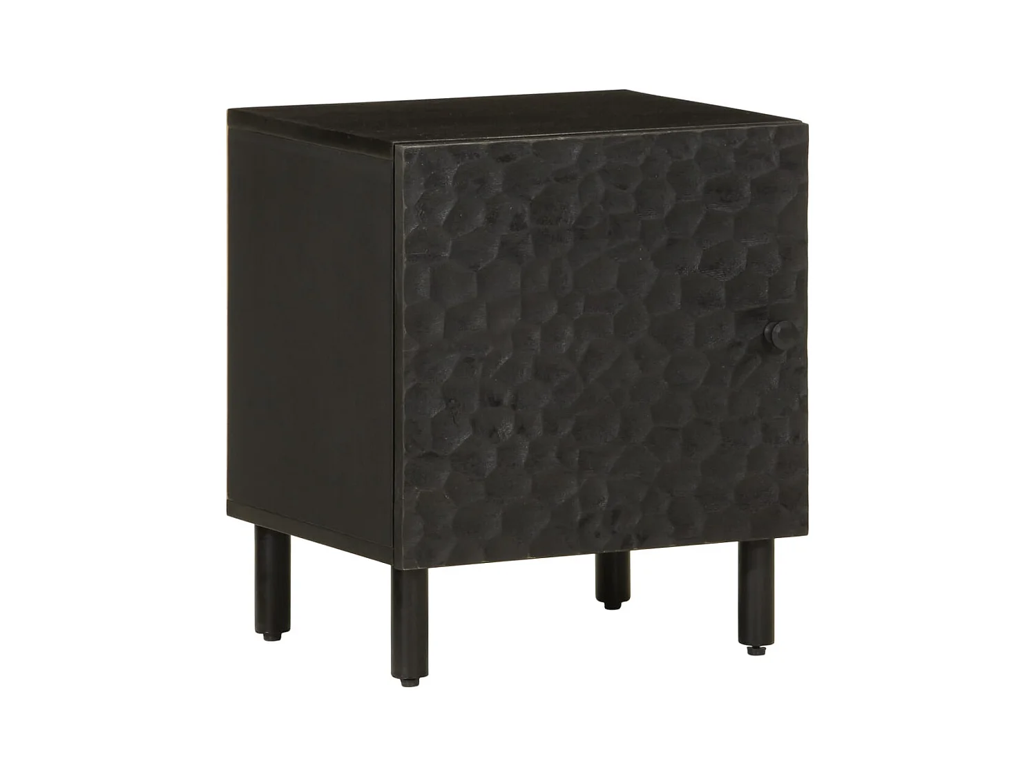 Maija  Tables de chevet 2 pcs noir 40x33x46 cm bois de manguier solide