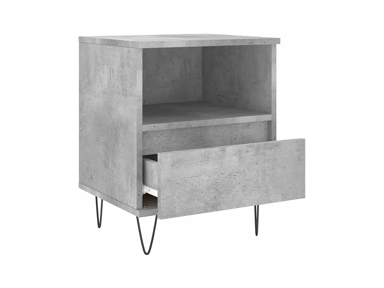 Hulst  Table de chevet gris béton 40x35x50 cm bois d’ingénierie