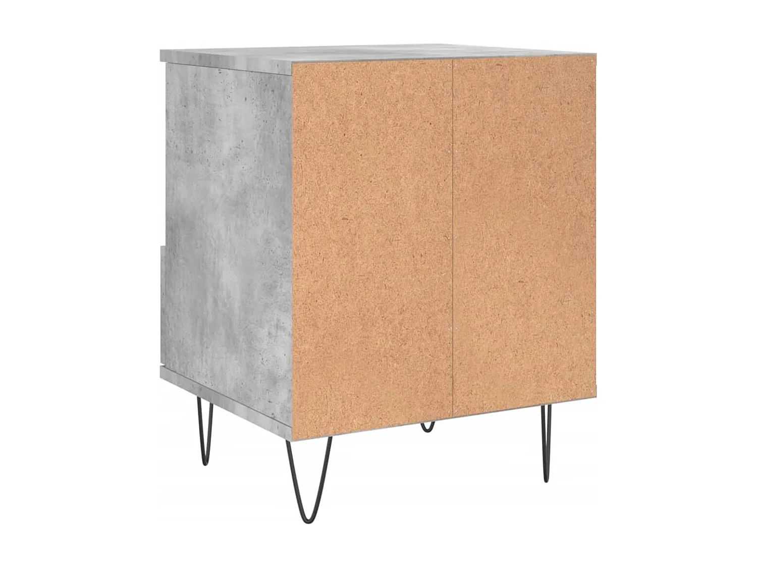 Hulst  Table de chevet gris béton 40x35x50 cm bois d’ingénierie