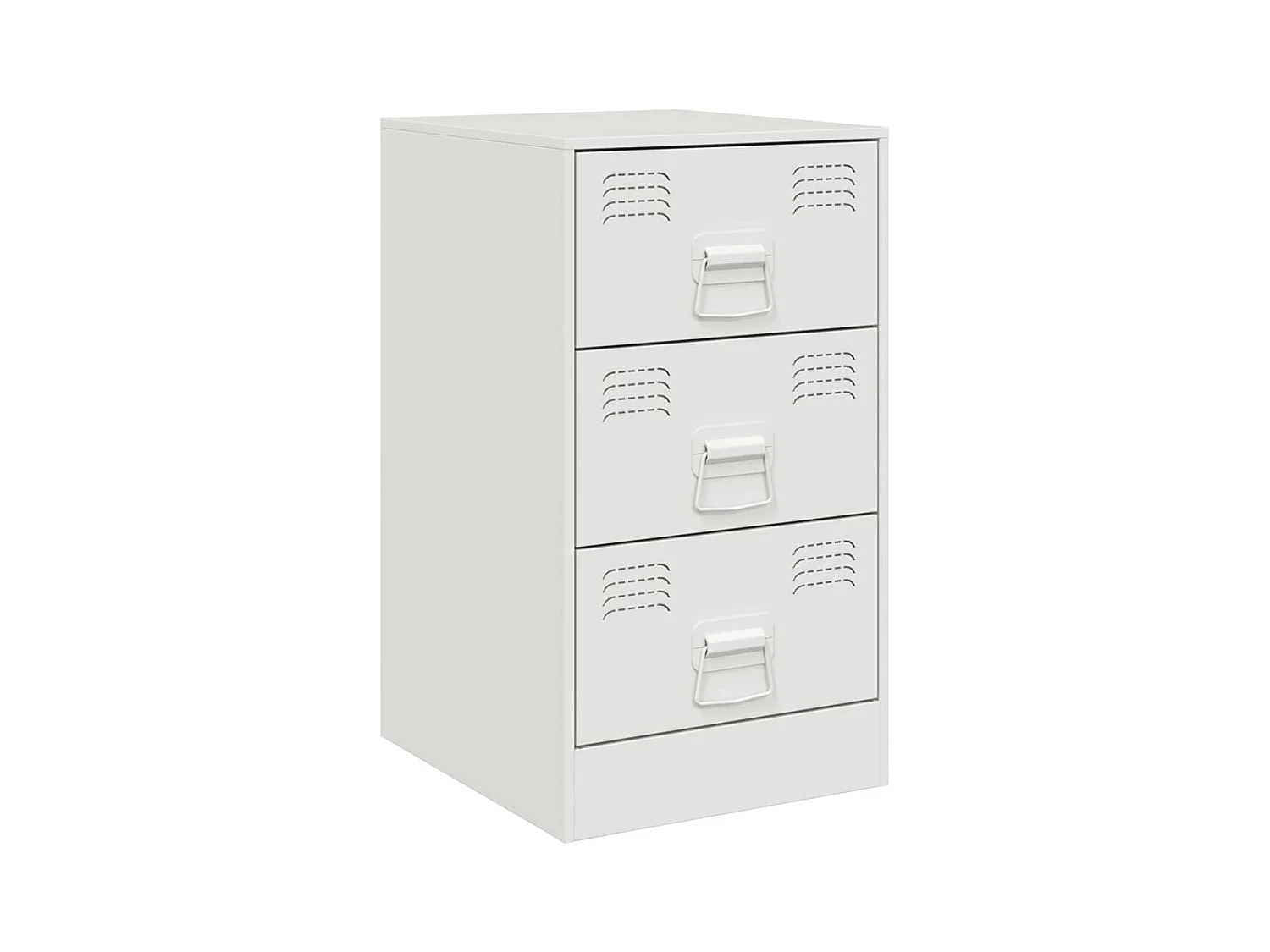 Hereford  Table de chevet blanc 34,5x39x62 cm acier