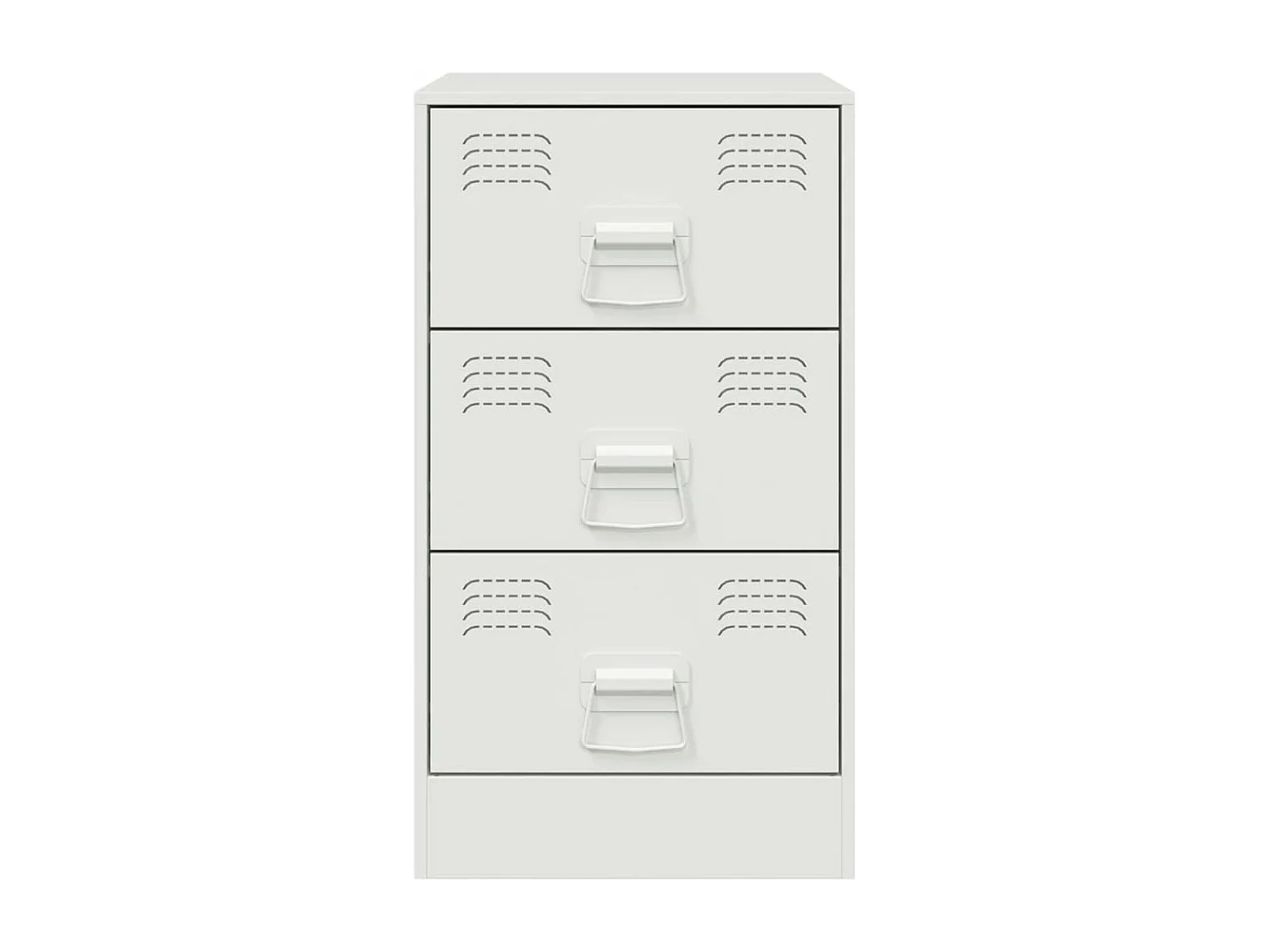 Hereford  Table de chevet blanc 34,5x39x62 cm acier