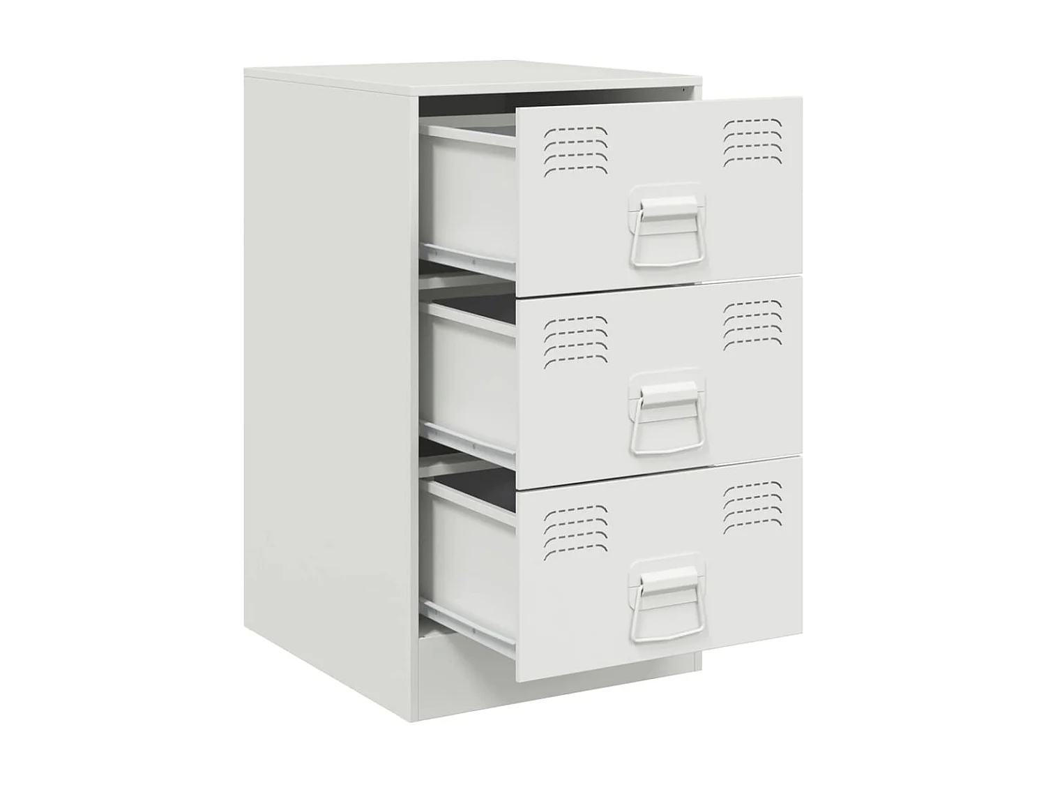 Hereford  Table de chevet blanc 34,5x39x62 cm acier