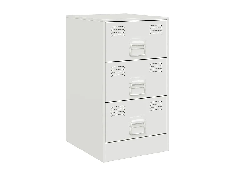 Hereford  Table de chevet blanc 34,5x39x62 cm acier