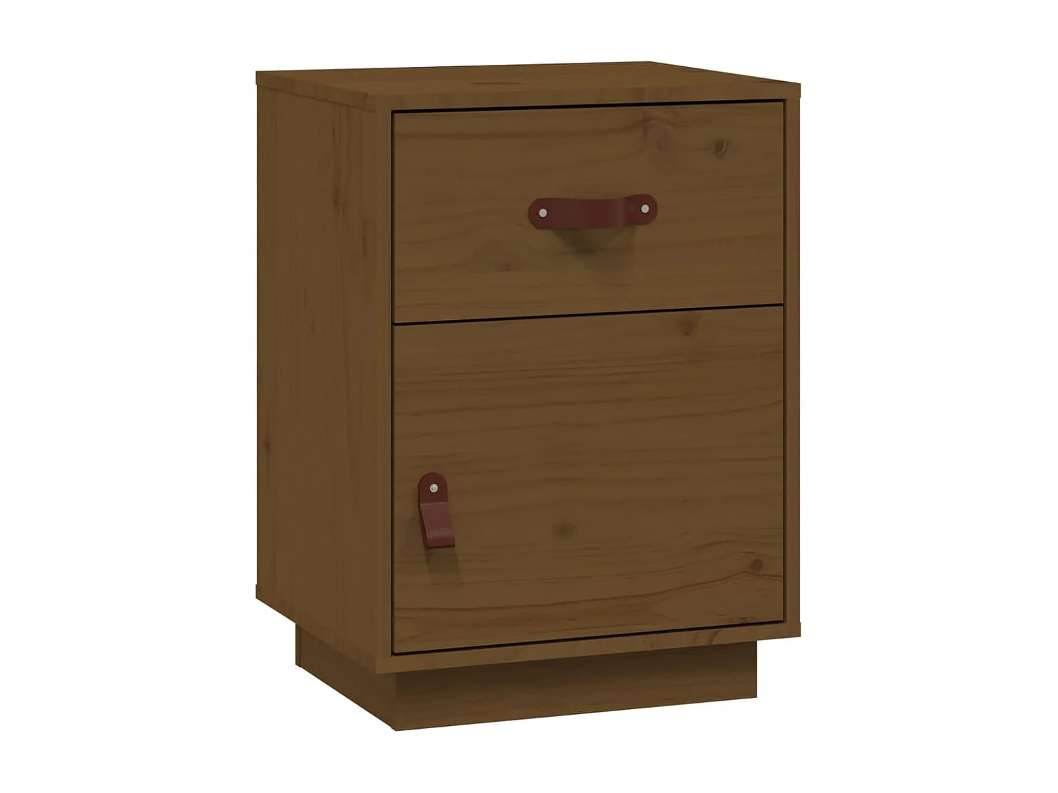 Yaldir  Mesitas de noche 2 uds madera de pino marrón miel 40x34x55 cm