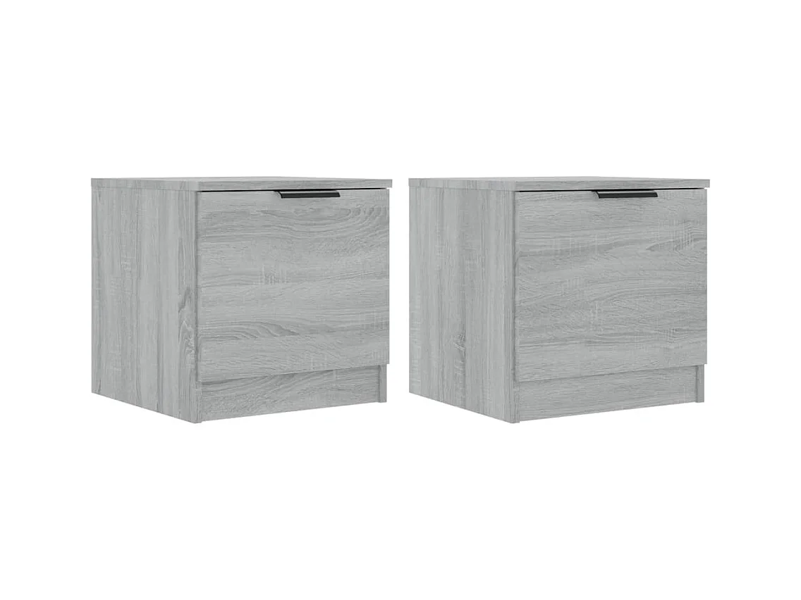 Pekela  Tables de chevet 2 pcs Sonoma gris 40x39x40 cm