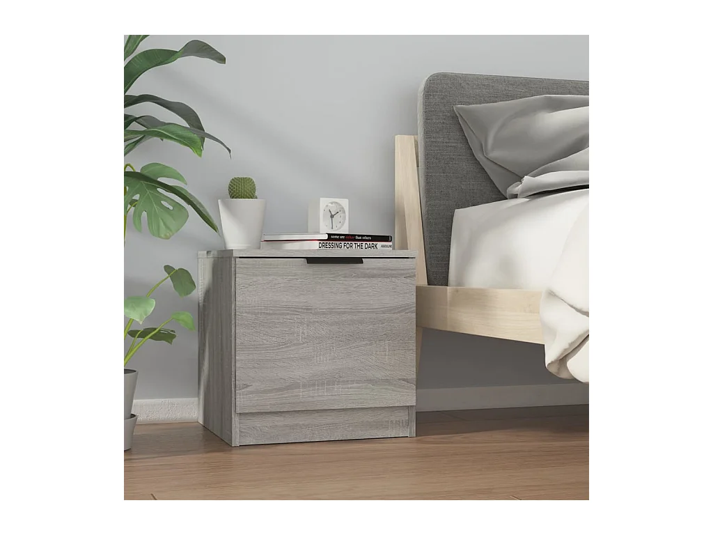 Pekela  Tables de chevet 2 pcs Sonoma gris 40x39x40 cm