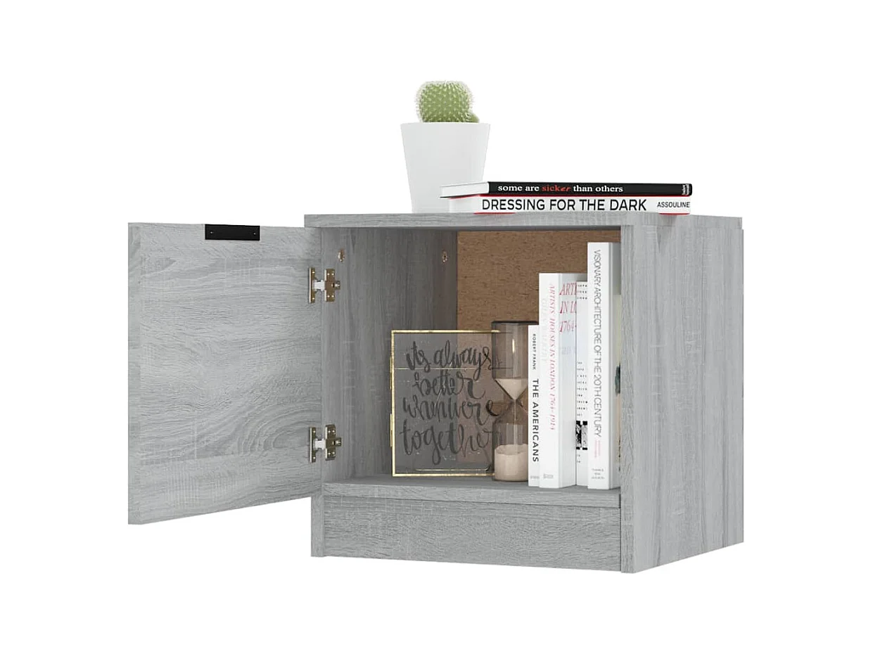 Pekela  Tables de chevet 2 pcs Sonoma gris 40x39x40 cm