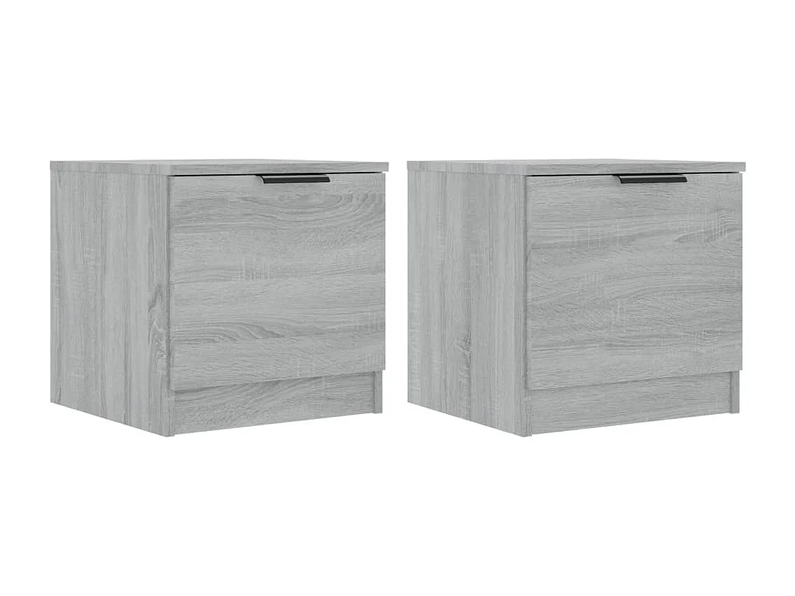 Pekela  Nachttische 2 Stk. Grau Sonoma 40x39x40 cm