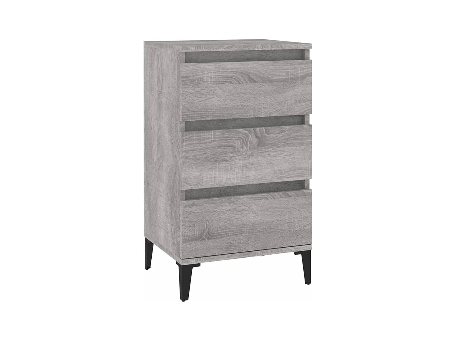 Darby  Table de chevet sonoma gris 40x35x70 cm bois d'ingénierie