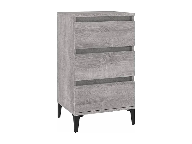 Darby  Mesita de noche madera contrachapada gris Sonoma 40x35x70 cm