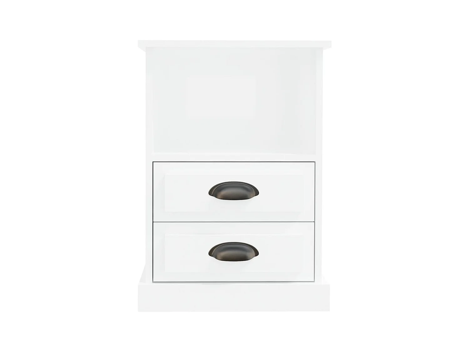 Karly  Tables de chevet 2 pcs blanc brillant 43x36x60 cm