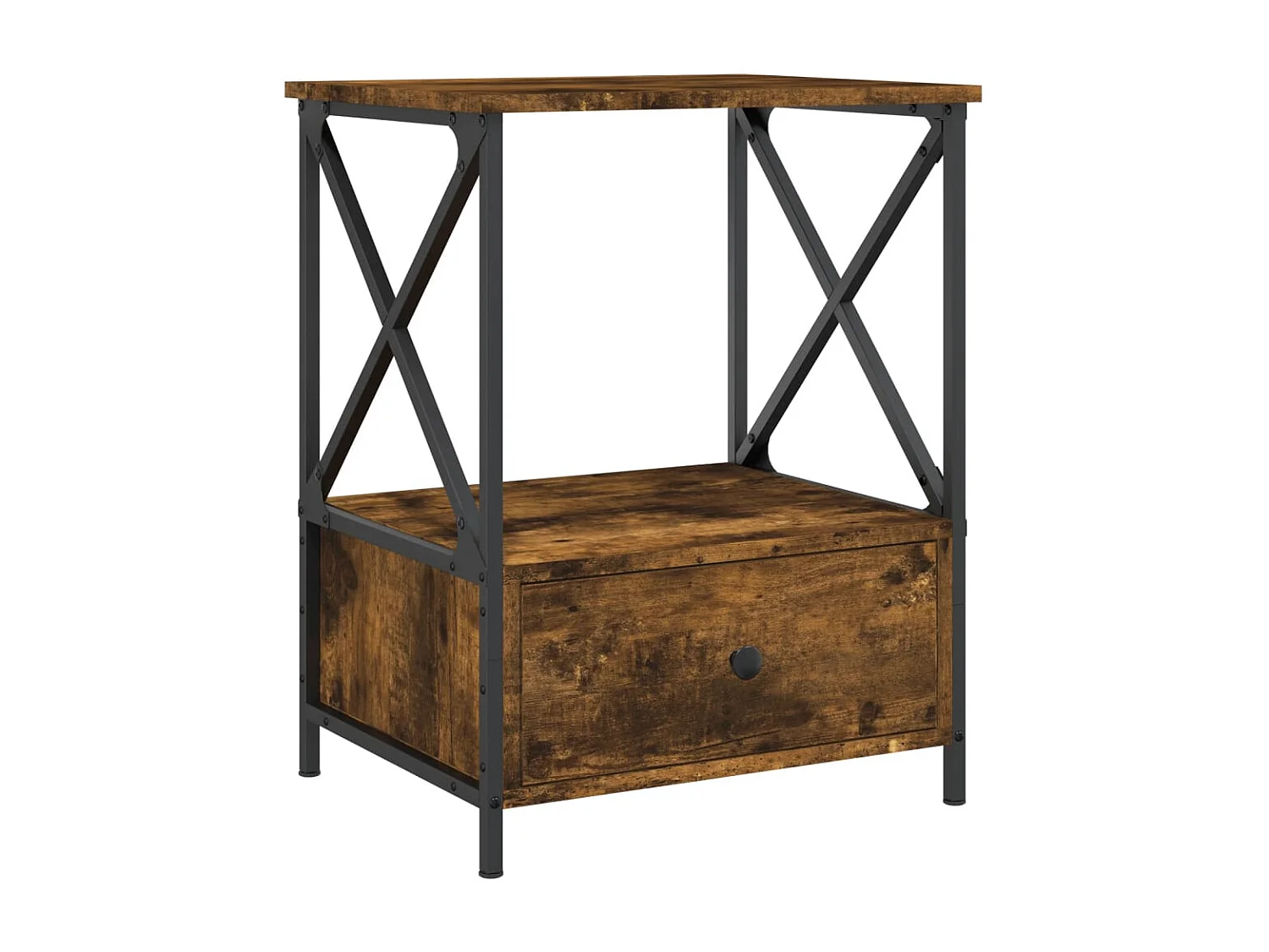 Hilda  Tables de chevet 2 pcs chêne fumé 50x41x65 cm bois d’ingénierie