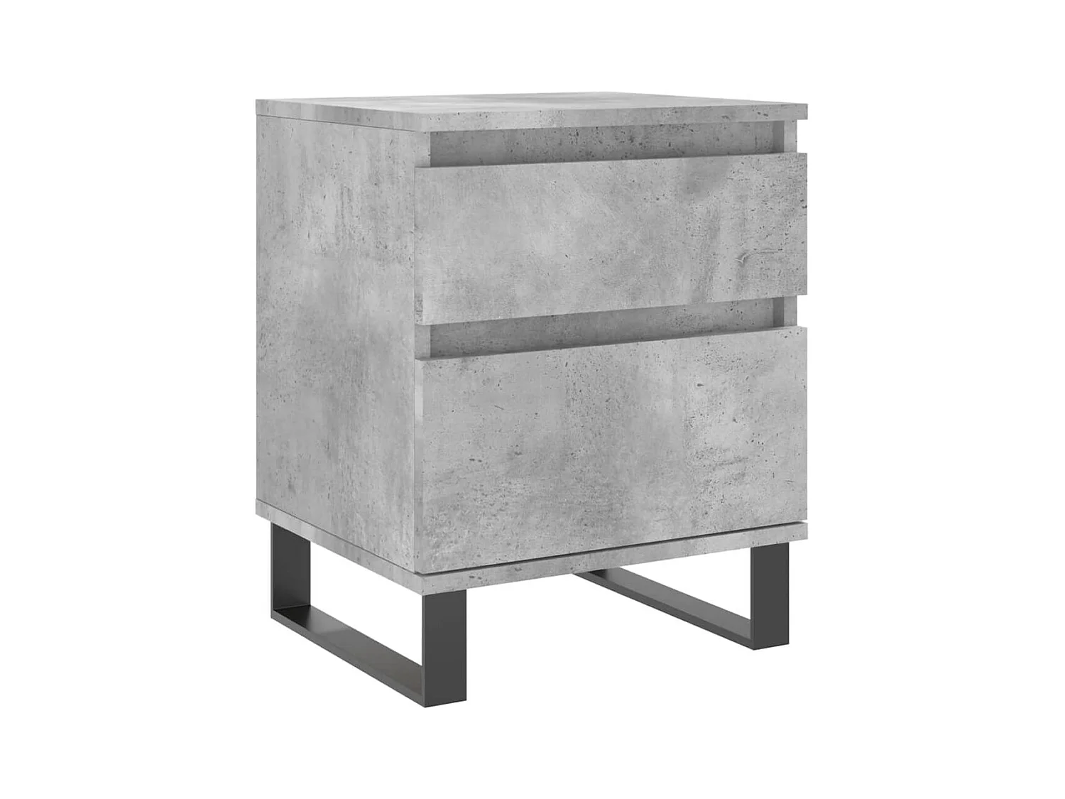 Rinald  Table de chevet gris béton 40x35x50 cm bois d’ingénierie