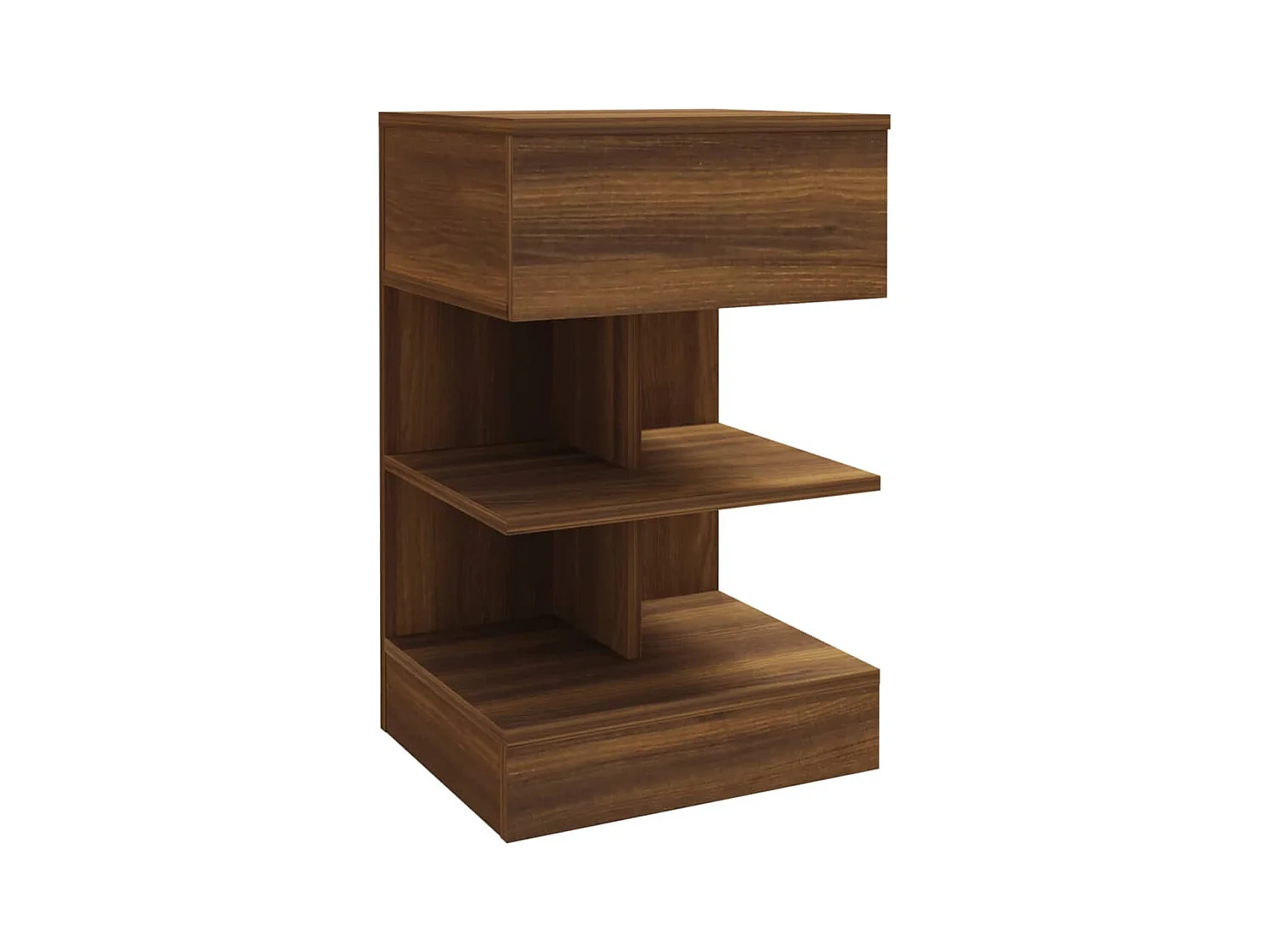 Beverly Hills  Table de chevet Chêne marron 40x35x65 cm Bois d'ingénierie
