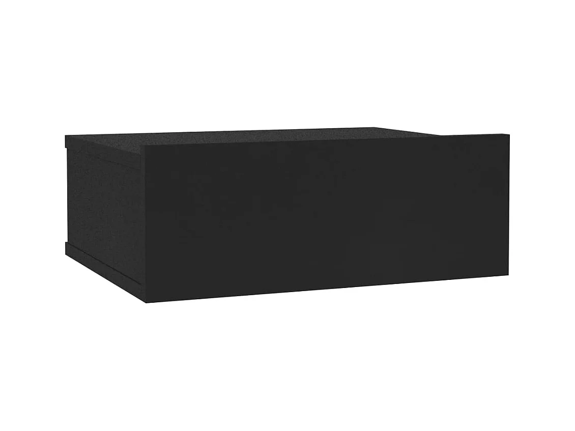 Stanford  Hängender Nachttisch Schwarz 40x30x15 cm Holzwerkstoff