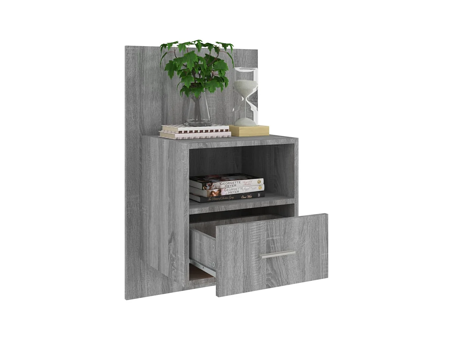 Bella Marie  Tables de chevet murales 2 pcs Sonoma gris