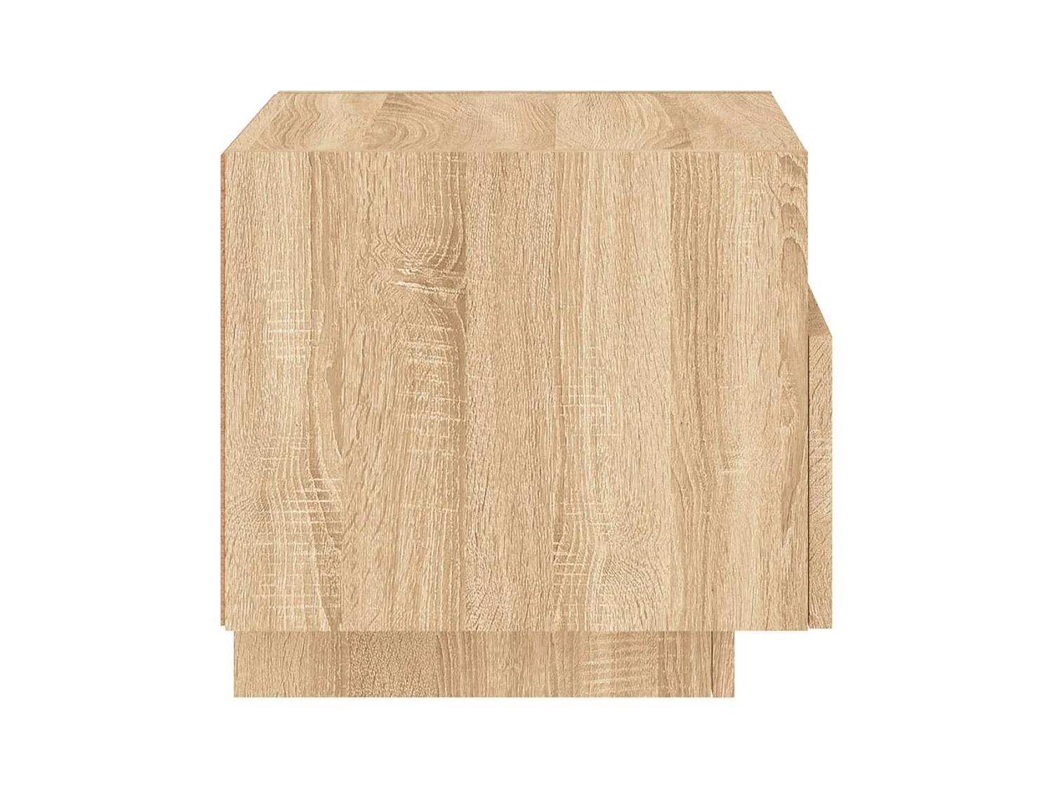 Simo  Table de chevet avec lumières LED chêne sonoma 40x39x37 cm