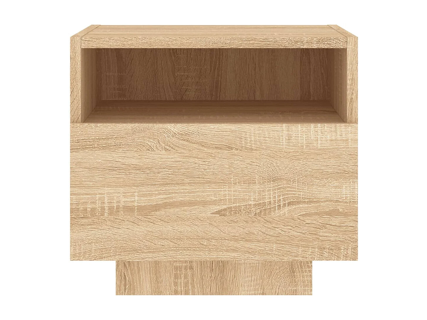Simo  Table de chevet avec lumières LED chêne sonoma 40x39x37 cm
