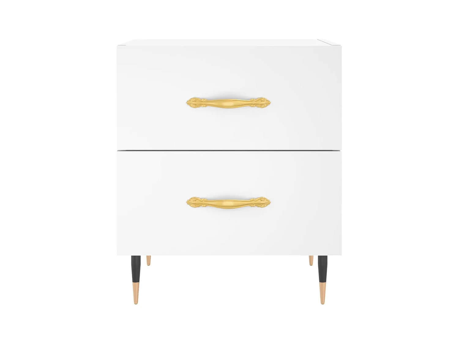 Leidir  Table de chevet blanc 40x35x47,5 cm bois d’ingénierie