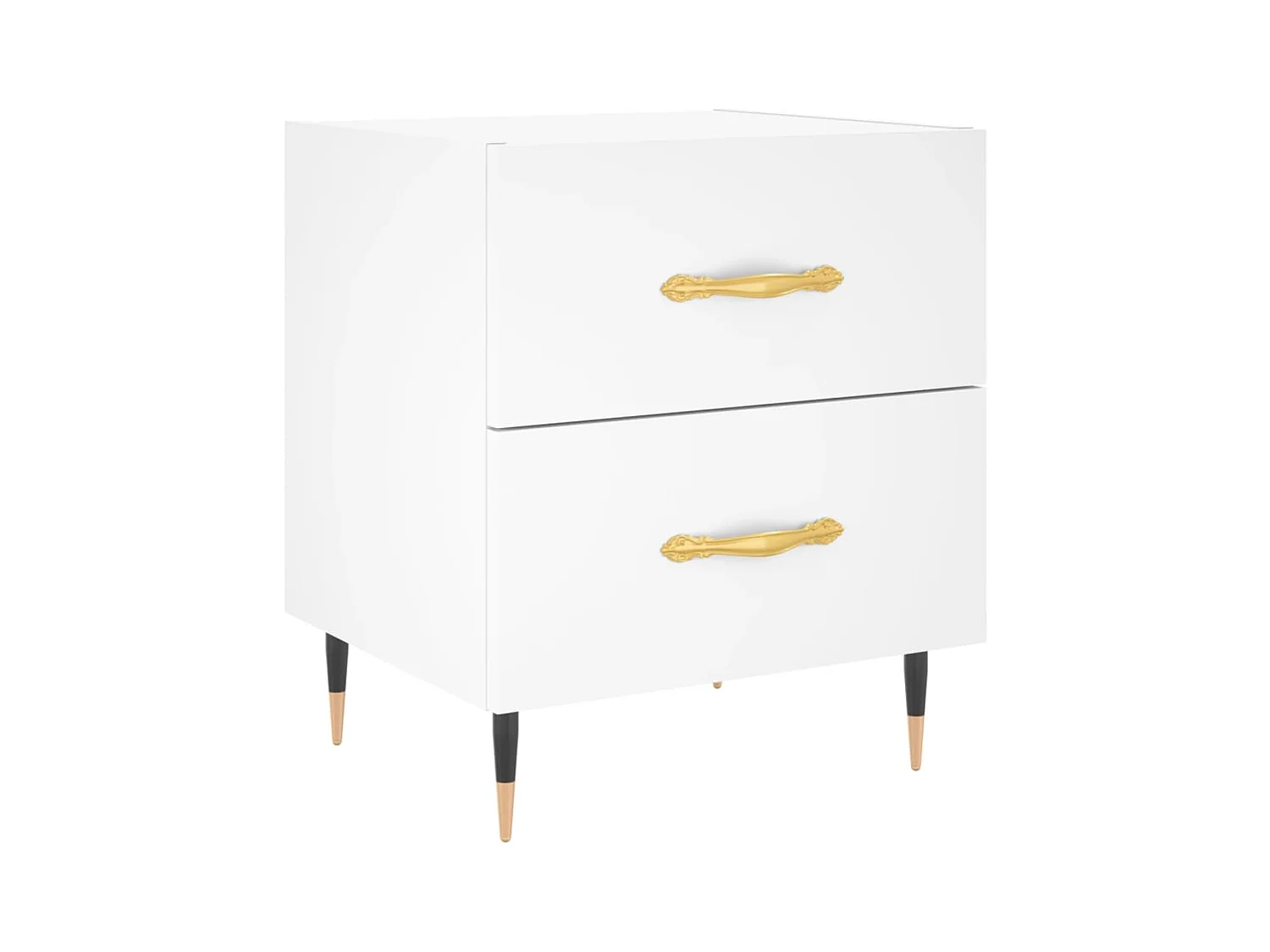 Leidir  Table de chevet blanc 40x35x47,5 cm bois d’ingénierie