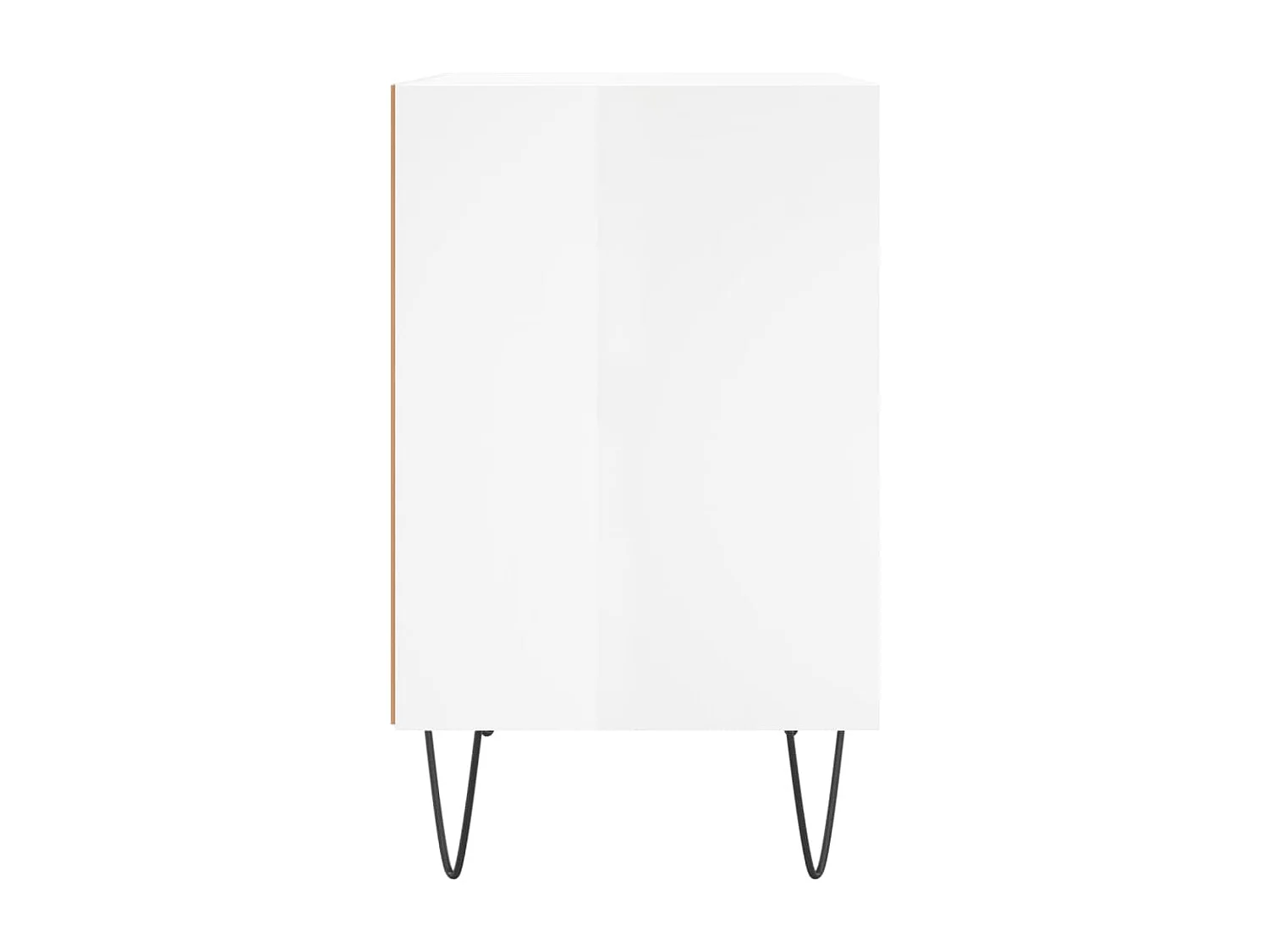 Urond  Table de chevet blanc brillant 40x30x50 cm bois d’ingénierie